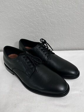 Aldo Flex Men's Black Leather Dress Oxfords Shoes 10 Wide